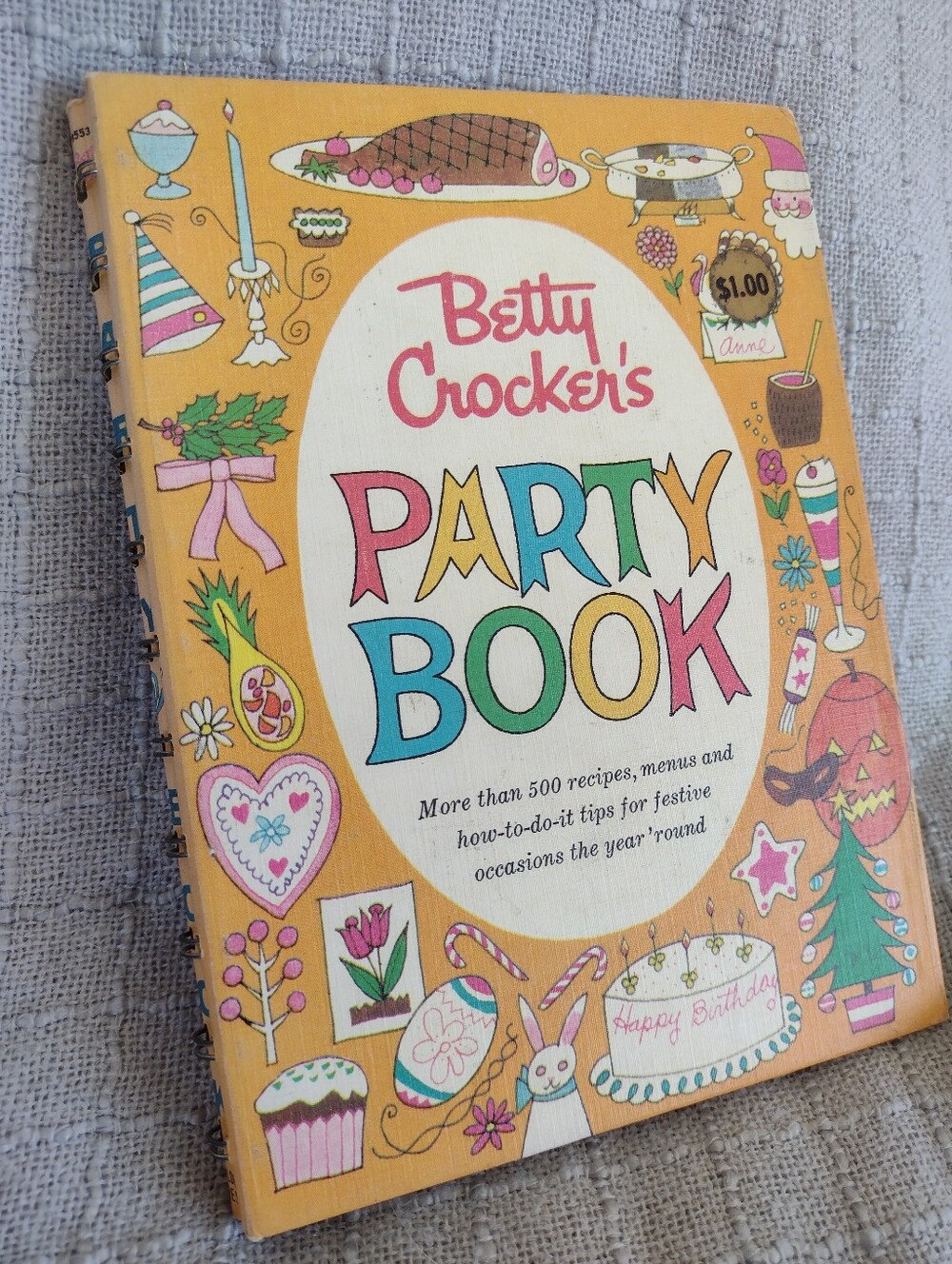 Vintage 1960 Betty Crocker Party Book 1st Edition 2nd Printing Cookbook